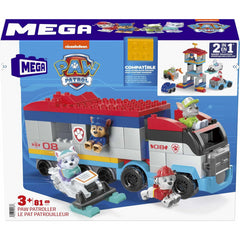 Paw Patrol 2 in 1 Mega Paw Patroller Building Set Including 4 Figures