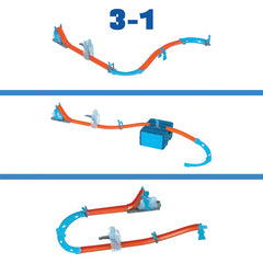 Hot Wheels Playset Blue Deluxe Track Builder Pack with Wind-Themed Accessories