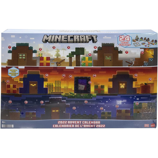 Minecraft Advent Calendar Toy with Figure Multiple Characters (Box Damaged)