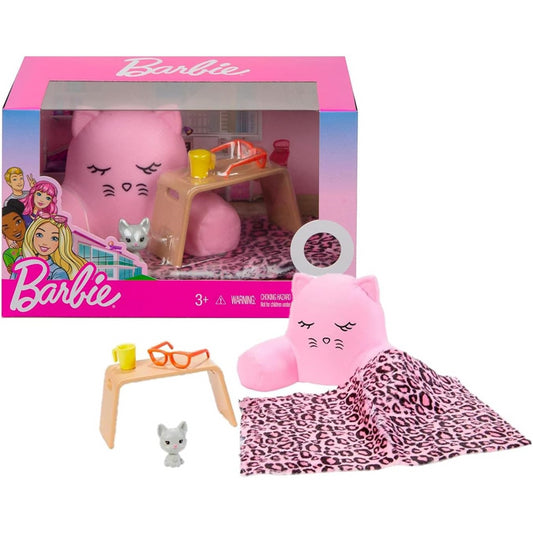 Barbie Big Pink Cat Set Animals with Kitten & Accessories