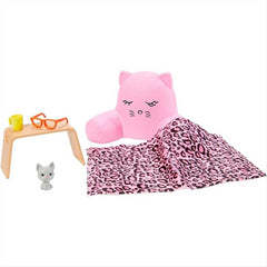 Barbie Big Pink Cat Set Animals with Kitten & Accessories