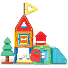 Magformers Milos Mansion Set Rainbow Magnetic Geometric Shapes