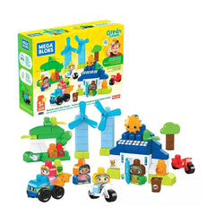 Mega Bloks Green Town Build & Learn Eco House (Yellow Top - 92 Pcs)