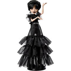 Monster High Wednesday Rave N Wednesday Doll with Black Gown and Stand