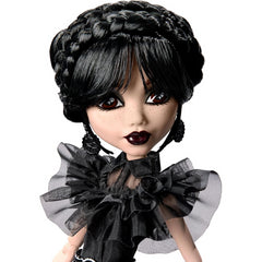 Monster High Wednesday Rave N Wednesday Doll with Black Gown and Stand