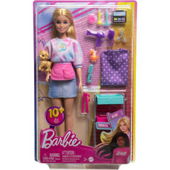 Barbie Malibu Pet Stylist Doll & 14 Accessories Playset