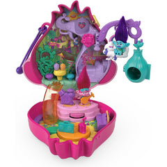 Polly Pocket DreamWorks Trolls Compact Playset with Poppy and Branch Dolls