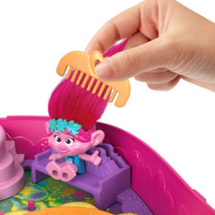 Polly Pocket DreamWorks Trolls Compact Playset with Poppy and Branch Dolls