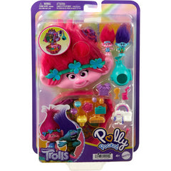 Polly Pocket DreamWorks Trolls Compact Playset with Poppy and Branch Dolls