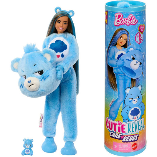 Barbie Cutie Reveal Care Bears Series and 10 Surprises - Blue Grumpy Bear