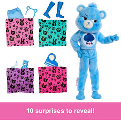 Barbie Cutie Reveal Care Bears Series and 10 Surprises - Blue Grumpy Bear