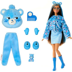 Barbie Cutie Reveal Care Bears Series and 10 Surprises - Blue Grumpy Bear