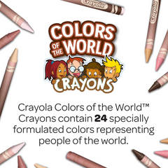 Crayola Colours Of The World Pack Of 24 Colours For Skin Tones - Wax Crayons