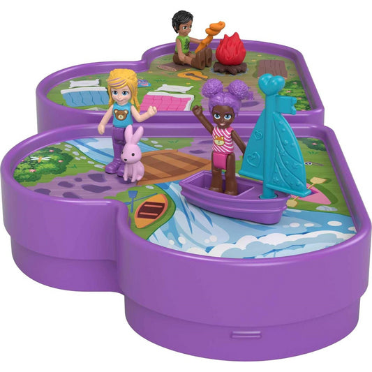 Polly Pocket Polly & Friends Camping Heart Shaped Playset