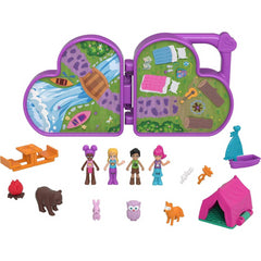 Polly Pocket Polly & Friends Camping Heart Shaped Playset