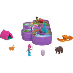 Polly Pocket Polly & Friends Camping Heart Shaped Playset