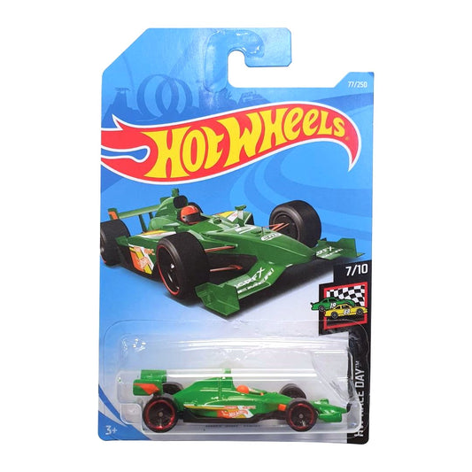 Hot Wheels Die-Cast Vehicle Indy Car Oval 500 Green