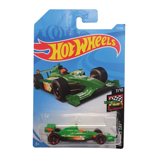 Hot Wheels Die-Cast Vehicle Indy Car Oval 500 Green