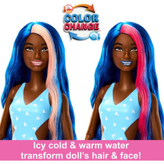 Barbie Pop Reveal Fruit Series Colour Changing Doll with Blue Hair - Fruit Punch