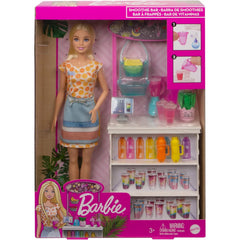 Barbie Smoothie Bar Playset With Blonde Doll & 10 Accessories