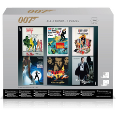 Winning Moves James Bond 007 Actor Reveal Poster All 6 Bonds Puzzle