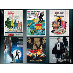 Winning Moves James Bond 007 Actor Reveal Poster All 6 Bonds Puzzle