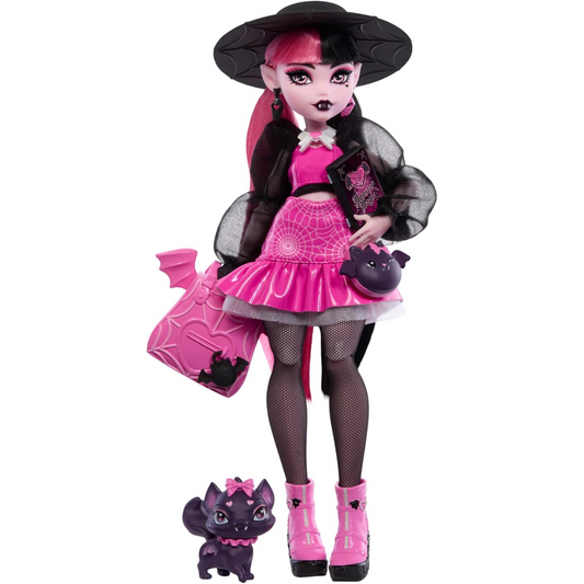 Monster High Draculaura Core Doll with Pet Bat-Cat Count Fabulous