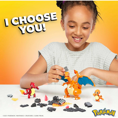 Pokemon Mega Construx Charmander Evolution Construction Set 313 pcs