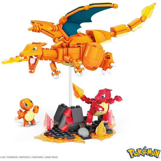 Pokemon Mega Construx Charmander Evolution Construction Set 313 pcs