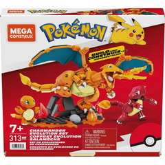 Pokemon Mega Construx Charmander Evolution Construction Set 313 pcs