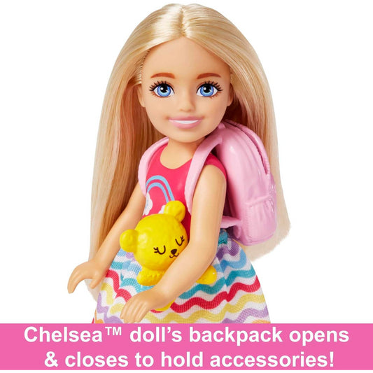 Barbie Chelsea Doll and Accessories Travel Set with Puppy and 6 Pieces