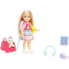 Barbie Chelsea Doll and Accessories Travel Set with Puppy and 6 Pieces