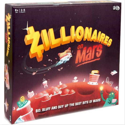 Zillionaires On Mars Bidding & Bluffing Family Board Game