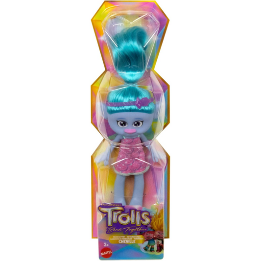 Trolls Band Together Trendsettin Fashion Doll Blue Hair - Chenille