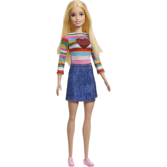 Barbie It Takes Two Barbie Malibu Roberts Doll Blonde With Rainbow Shirt