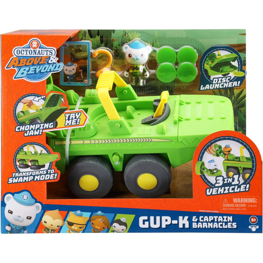 Octonauts Above & Beyond Toy Vehicle & Figure Gup-K And Captain Barnacle