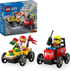 Lego City 60458 Pizza Vs Fire Truck Soapbox Car Construction Playset