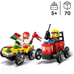 Lego City 60458 Pizza Vs Fire Truck Soapbox Car Construction Playset