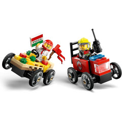 Lego City 60458 Pizza Vs Fire Truck Soapbox Car Construction Playset