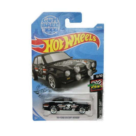 Hot Wheels Die-Cast Vehicle Ford Escort RS1600 Black 1970