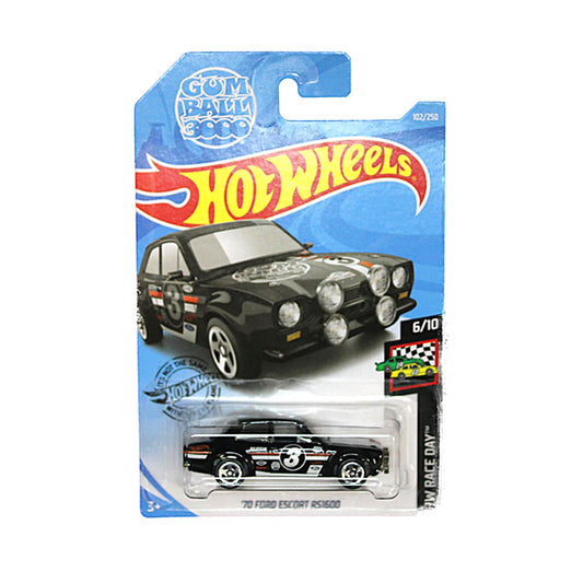 Hot Wheels Die-Cast Vehicle Ford Escort RS1600 Black 1970