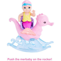 Barbie Mermaid Doll with Purple Hair Playset - Merbaby Octopus Seal