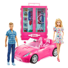 Barbie Dolls Vehicle and Accessories and Closet Wardrobe