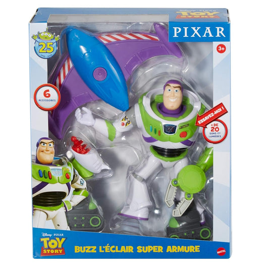 Disney Pixar Toy Story Buzz Lightyear Super Armour Figure (FRENCH LANGUAGE)