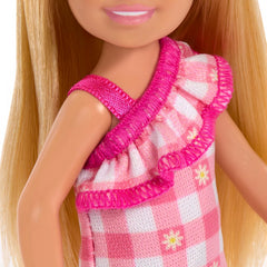 Barbie Club Chelsea Small Doll Blonde In Pink Dress