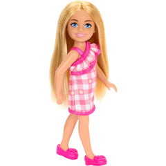 Barbie Club Chelsea Small Doll Blonde In Pink Dress