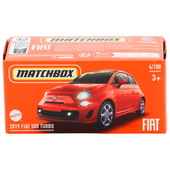 Matchbox 1:64 Diecast Model Car - 2019 Fiat 500 Turbo