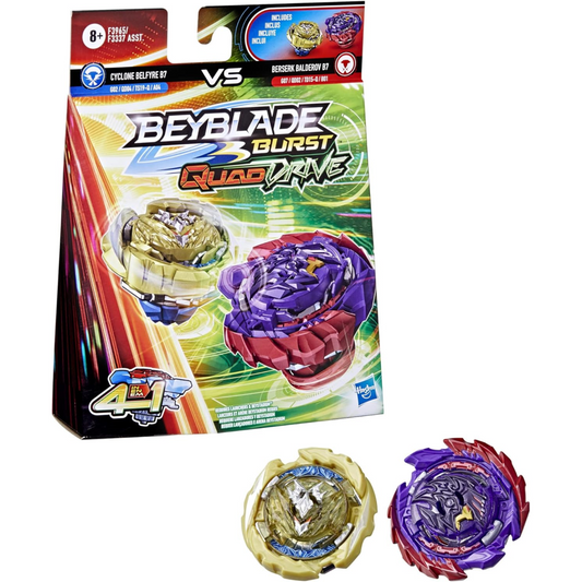 Beyblade Burst Quad Drive - Cyclone Belfyre vs Berserk Balderov