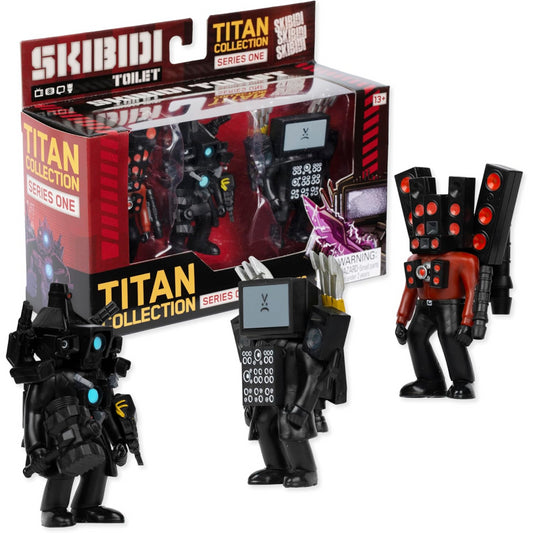 Skibidi Toilet Titan Collection Series 1 Action Figures Pack of 3