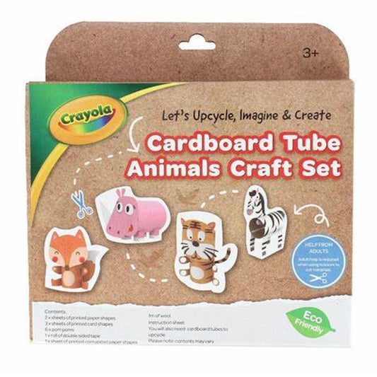 Crayola Lets Upcycle Imagine & Create Cardboard Tube Animals Craft Set